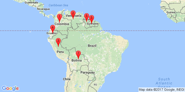 Google Map of South America
